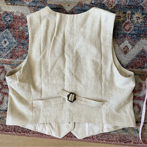 BANANA REPUBLIC FACTORY LINEN BLEND WAISTCOAT VEST - Picture 6 of 6